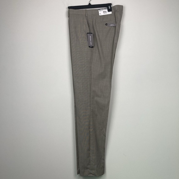 Michael‎ Kors Mens Classic fit Dress Pants 36Wx34L Tan Light Brown Stretch - Picture 5 of 7